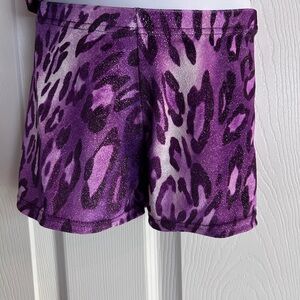 Purple Leopard Print Women's Shorts